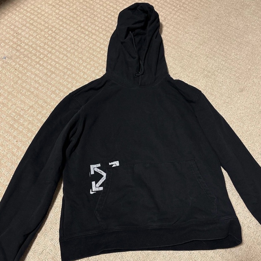 Off-White Black Hoodie with White Accents